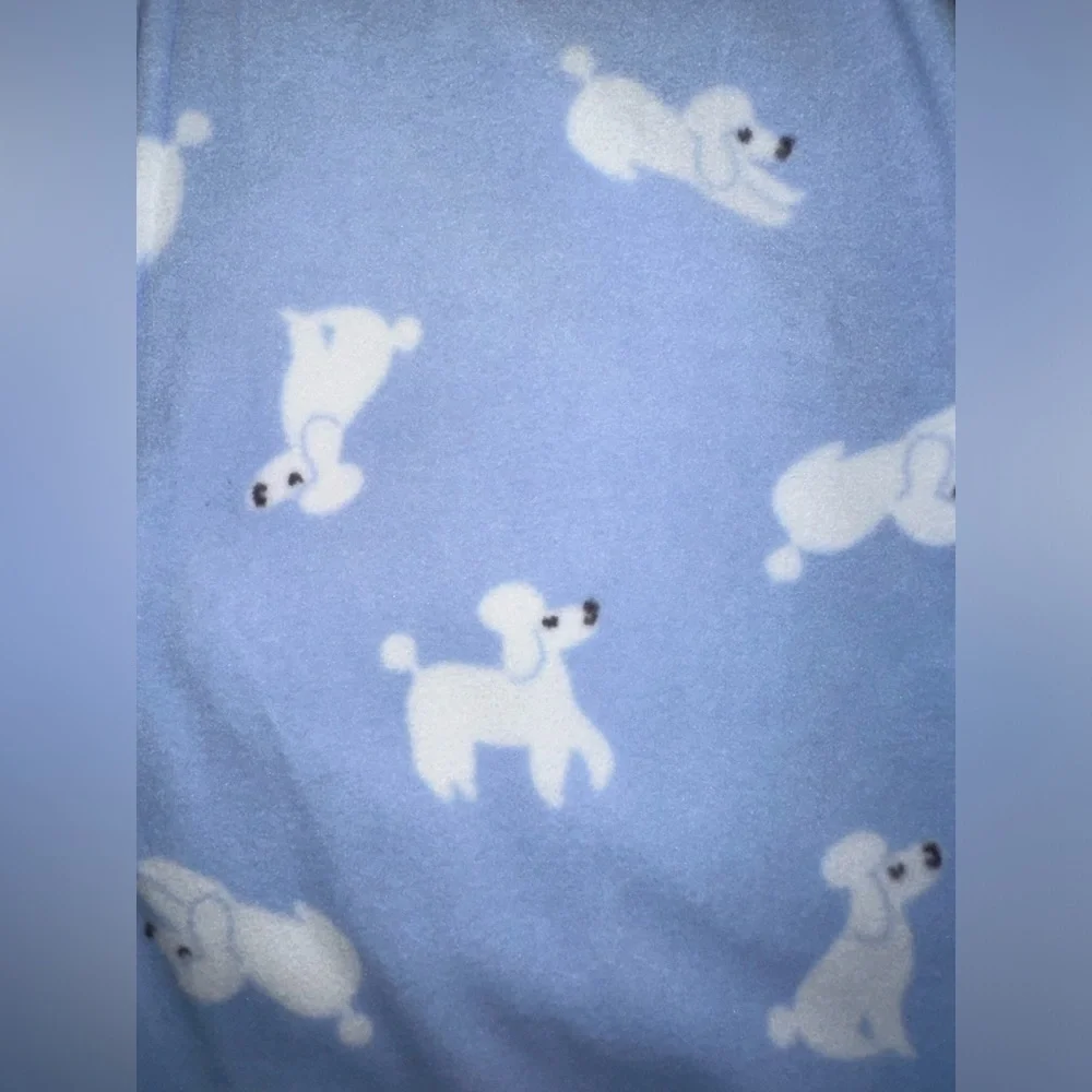 NEW Carter's Light Blue with White Poodle Footie Pajamas